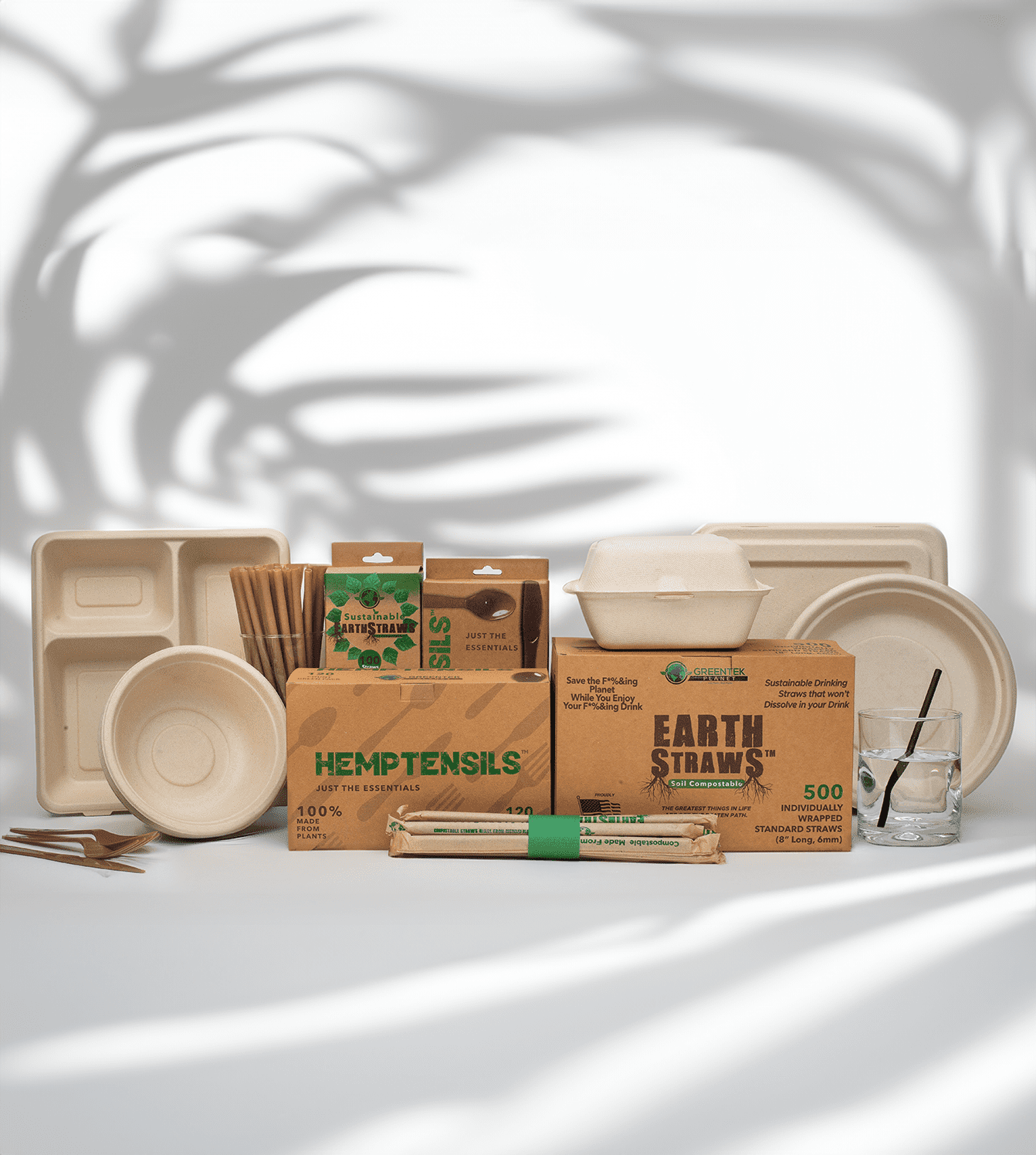 Hemp Straws, Cutlery, Dinnerware Sample Box