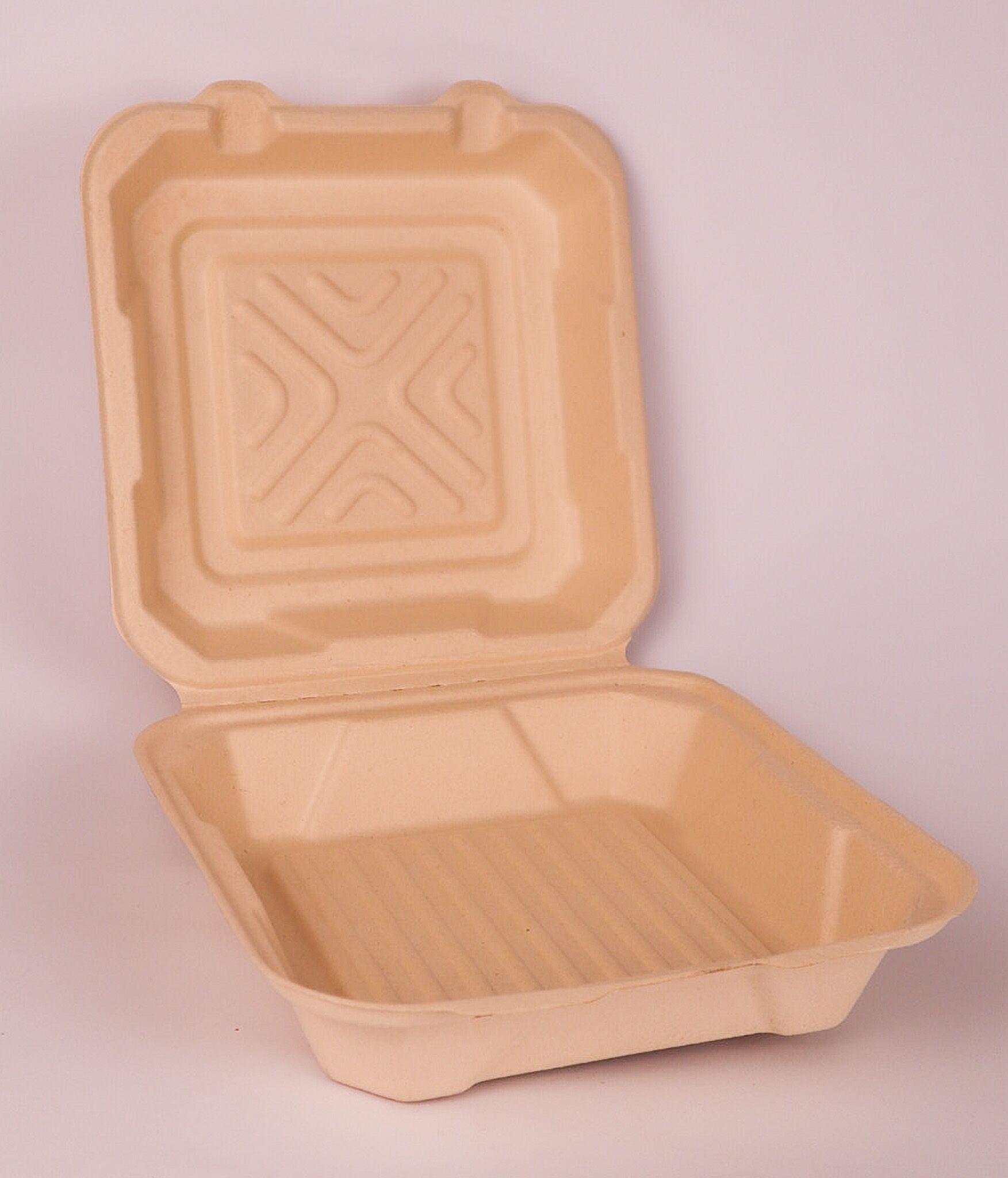 8" Compostable Fiber Clamshell, Plant-based Products